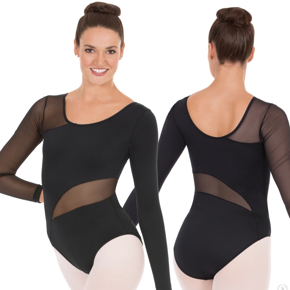 Eurotard asymmetrical mesh ballet leotard